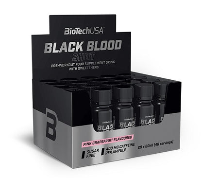 BioTech Black Blood Shot 20x60ml - SHOPOUTLET24. Der Protein und Supplement Dealer