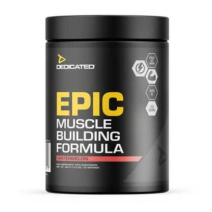 Dedicated EPIC Muscle Building Formula 425g - SHOPOUTLET24. Der Protein und Supplement Dealer