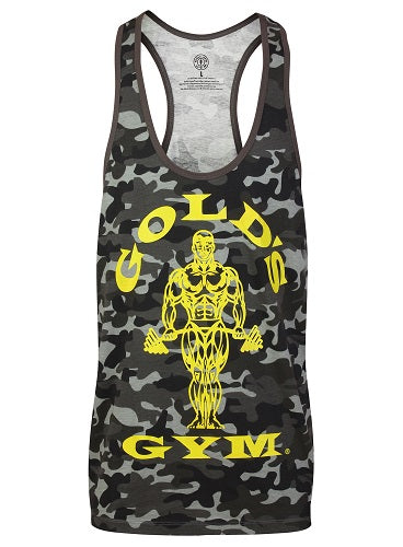 Gold's Gym GGVST051 Muscle Joe Premium Tank Camo - black