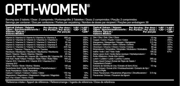 ON Opti-Woman 60 Kapseln - SHOPOUTLET24. Der Protein und Supplement Dealer