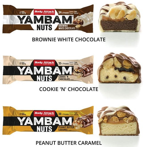 Body Attack YAMBAM NUTS Protein Bar (15x55g)