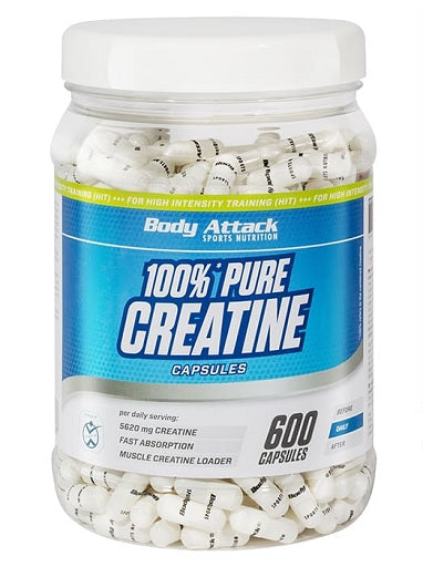 Body Attack 100% Pure Creatine 600 capsules