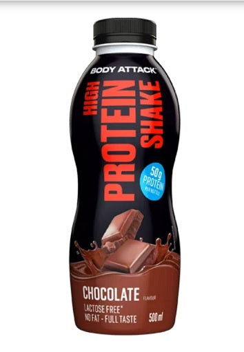 Body Attack High Protein Shake 12x500ml - SHOPOUTLET24. Der Protein und Supplement Dealer