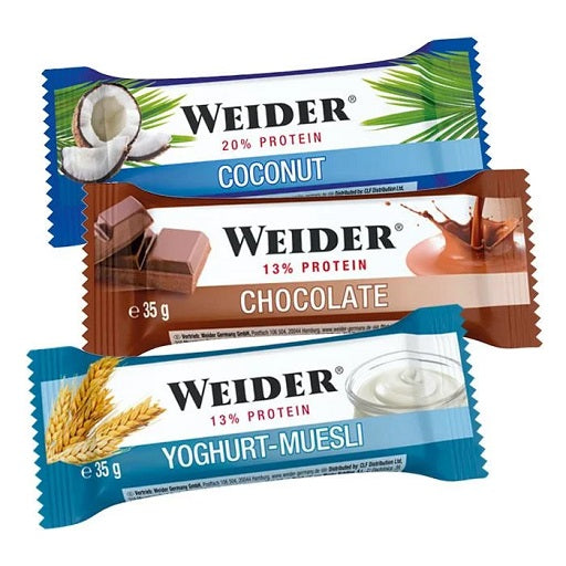Weider BAR 24 x35g - SHOPOUTLET24. Der Protein und Supplement Dealer