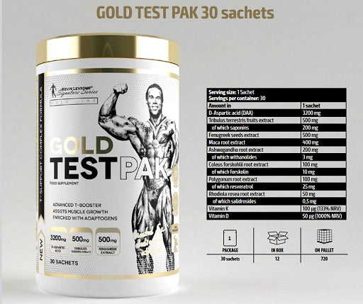 Kevin Levrone Gold Test Pak 30 Sachets - SHOPOUTLET24. Der Protein und Supplement Dealer
