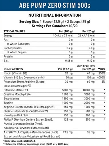 Applied Nutrition Pump-3G 375g