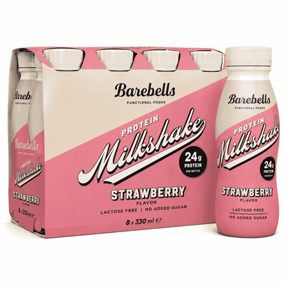 Barebells Protein Milkshake (8x330ml) Strawberry - SHOPOUTLET24. Der Protein und Supplement Dealer
