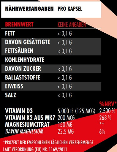 Big Zone Vitamin D3  K2 90 Kapseln - SHOPOUTLET24. Der Protein und Supplement Dealer