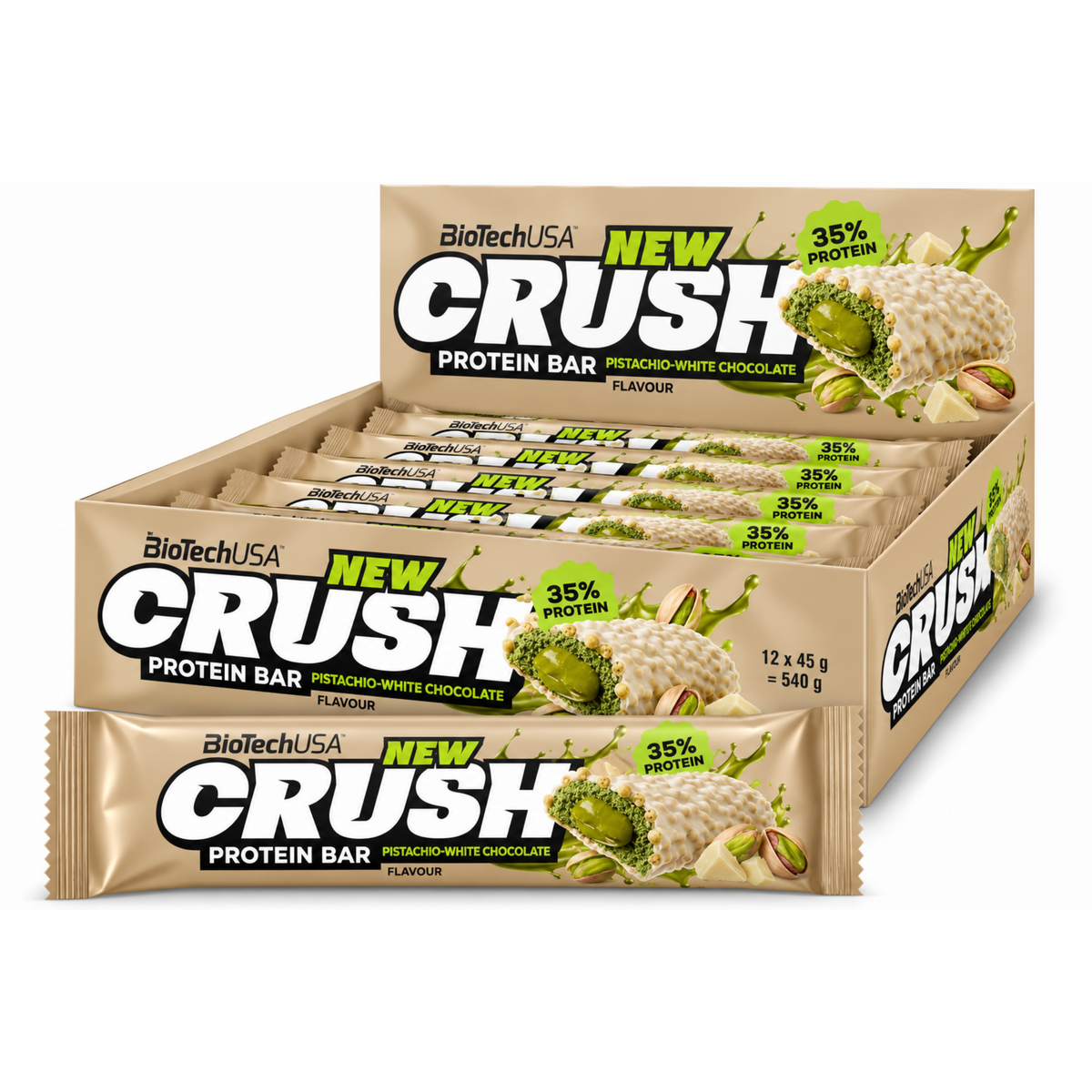 BioTech Crush Protein Bar 12 x 45 g