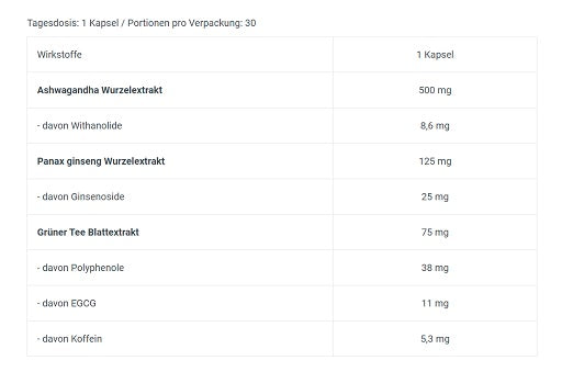 BioTech Ashwa 30 Kapseln - SHOPOUTLET24. Der Protein und Supplement Dealer