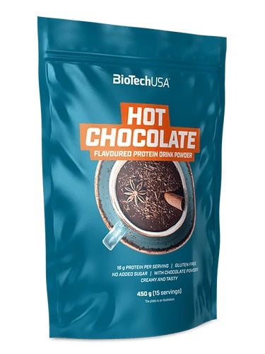 BioTech Hot Chocolate flavoured Protein drink 450g - SHOPOUTLET24. Der Protein und Supplement Dealer