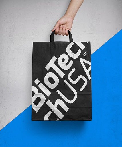 BioTech Papiertaschen / Paper bag 26x35 SMALL - 250 Stück - SHOPOUTLET24. Der Protein und Supplement Dealer