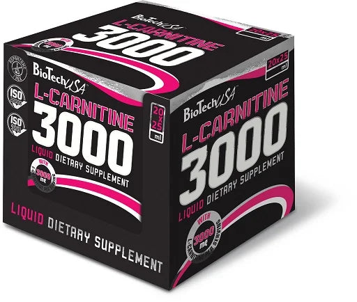 BioTech L-Carnitine Liquid 3000mg 20x25ml - SHOPOUTLET24. Der Protein und Supplement Dealer