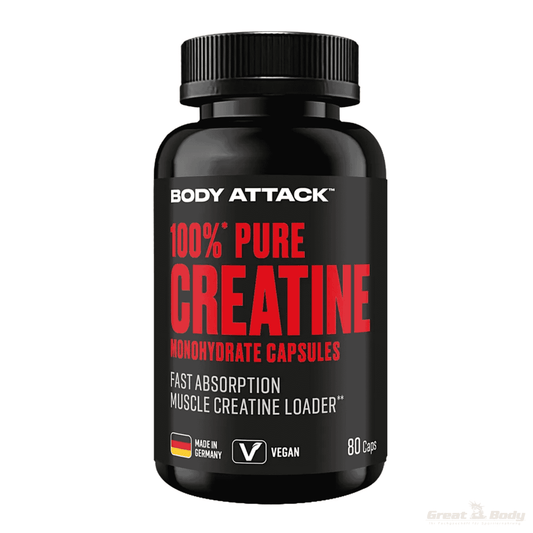 Body Attack 100% Pure Creatine 80 Kapseln - SHOPOUTLET24. Der Protein und Supplement Dealer