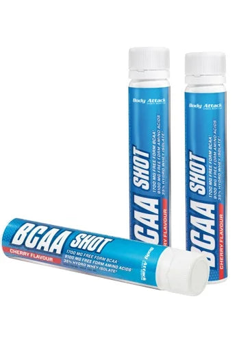 Body Attack BCAA Shots 20x25ml - Kirsche - SHOPOUTLET24. Der Protein und Supplement Dealer