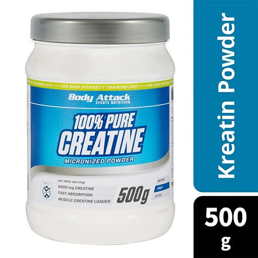Body Attack 100% Pure Creatine 500g - SHOPOUTLET24. Der Protein und Supplement Dealer