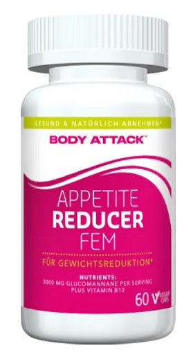 Body Attack Appetite Reducer FEM 60 Kapseln - SHOPOUTLET24. Der Protein und Supplement Dealer