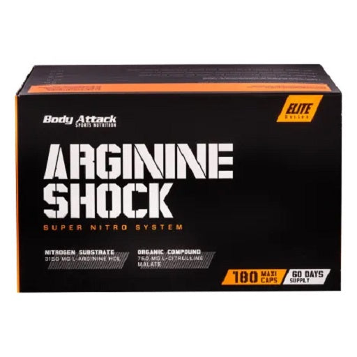 Body Attack Arginine Shock 180 Caps - SHOPOUTLET24. Der Protein und Supplement Dealer