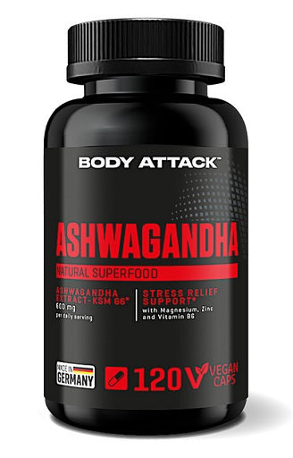 Body Attack Ashwagandha 120 Kapseln - SHOPOUTLET24. Der Protein und Supplement Dealer