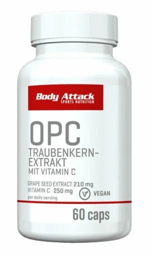 Body Attack OPC Traubenkern- Extrakt 60 Caps - SHOPOUTLET24. Der Protein und Supplement Dealer
