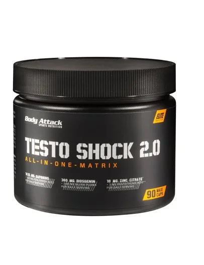 Body Attack Testo Shock 2.0 - 90 Kapsel - SHOPOUTLET24. Der Protein und Supplement Dealer