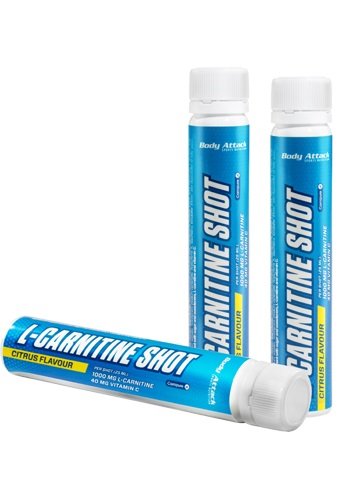 Body Attack L-Carnitine Shots 20x25ml - Citrus - SHOPOUTLET24. Der Protein und Supplement Dealer