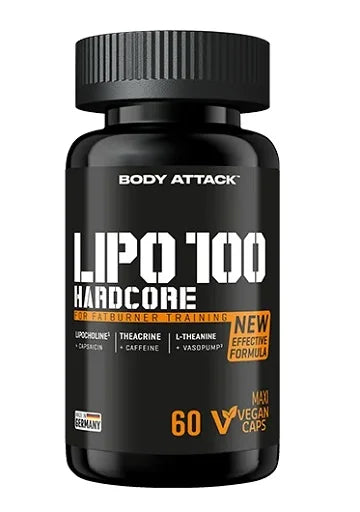 Body Attack LIPO 100-HARDCORE - 60 Caps - SHOPOUTLET24. Der Protein und Supplement Dealer