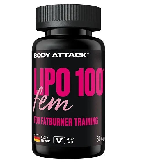 Body Attack Lipo100 Fem - 60 Kapseln