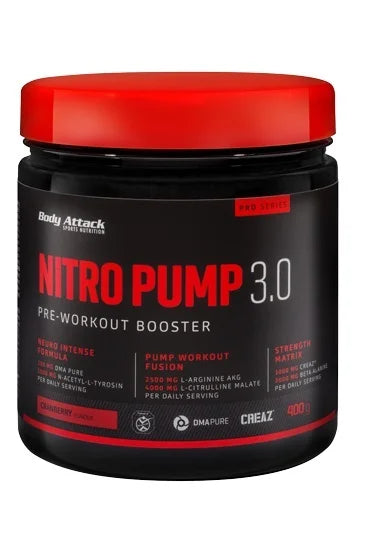 Body Attack Nitro Pump 3.0 - 400g - SHOPOUTLET24. Der Protein und Supplement Dealer