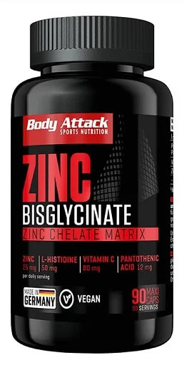 Body Attack Zink Bisglycinate 90 Kapseln - SHOPOUTLET24. Der Protein und Supplement Dealer