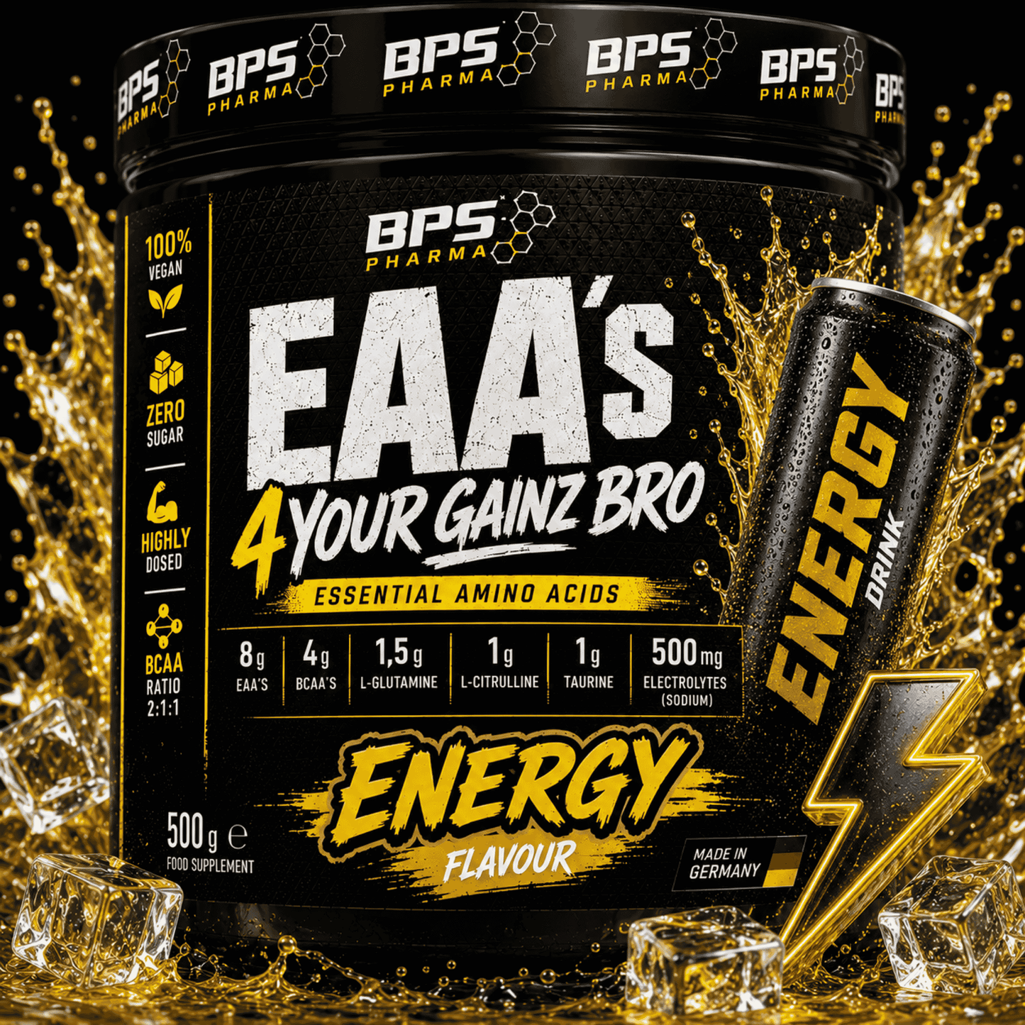 BPS-Pharma - EAA´s 4Your Gainz Bro 500g - SHOPOUTLET24. Der Protein und Supplement Dealer