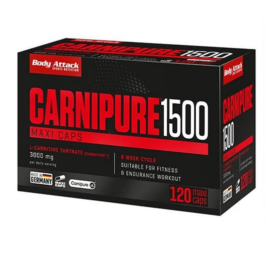 Body Attack Carnipure 1500 120 Kapseln - SHOPOUTLET24. Der Protein und Supplement Dealer