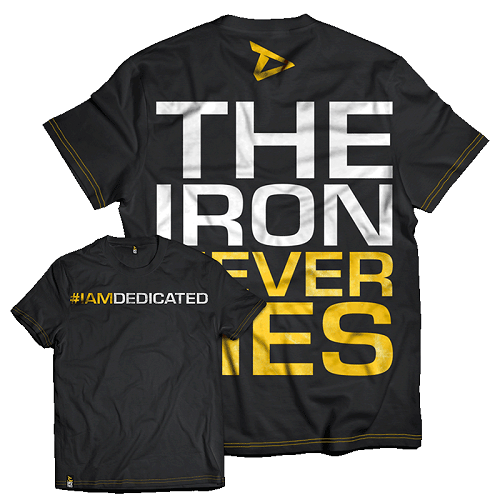 Dedicated T-Shirt "The Iron Never Lies" - SHOPOUTLET24. Der Protein und Supplement Dealer