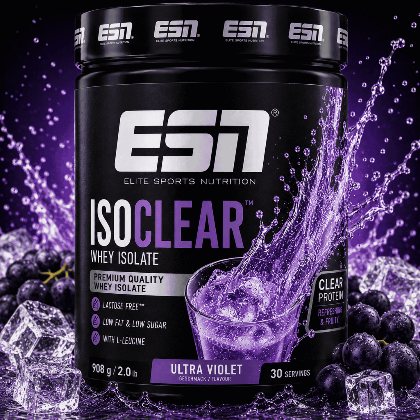ESN ISOCLEAR Whey Isolate 908g - SHOPOUTLET24. Der Protein und Supplement Dealer