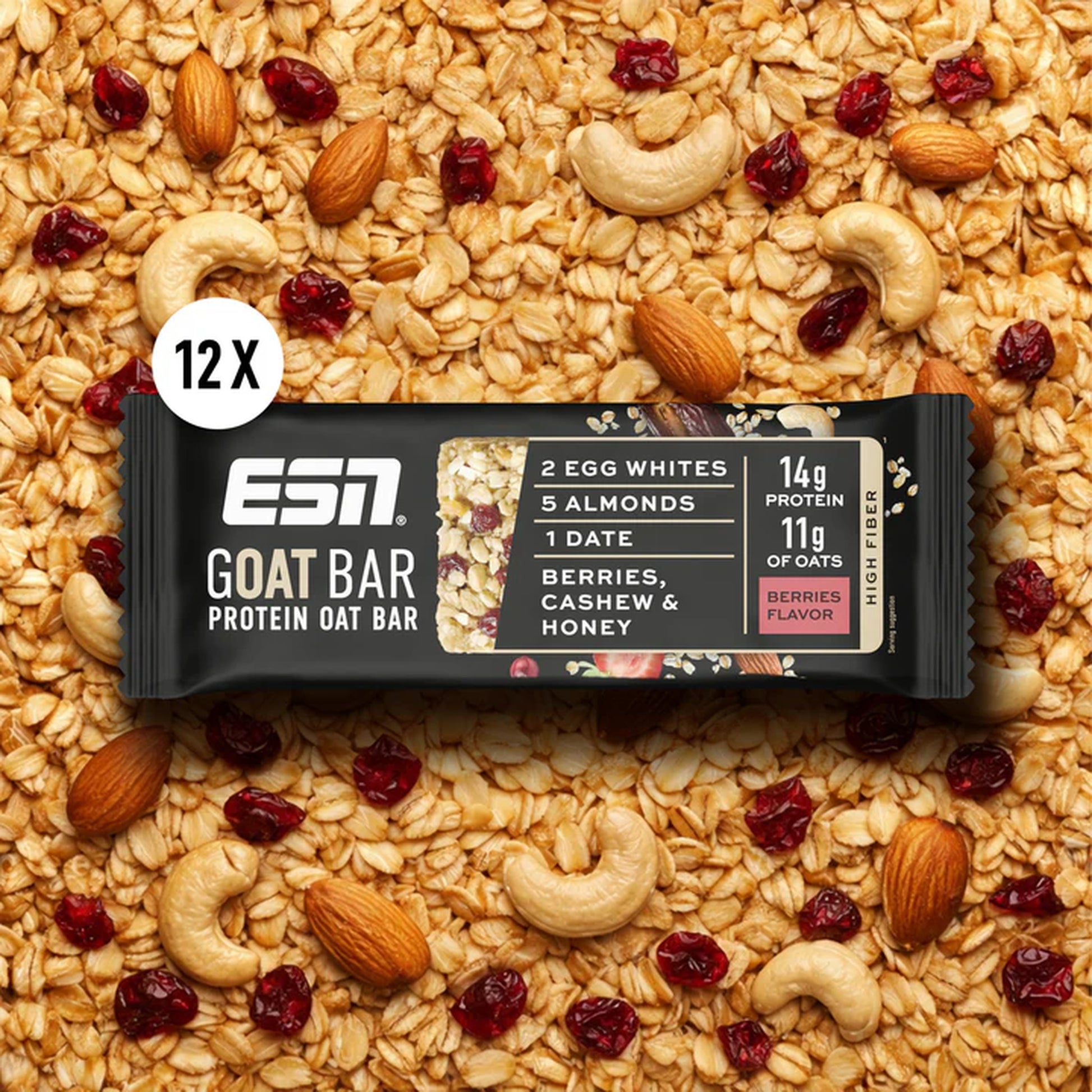 ESN Goat Bar 12x55g - SHOPOUTLET24. Der Protein und Supplement Dealer