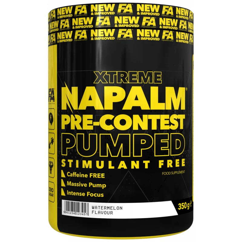 FA Nutrition Napalm PreContest Pumped Stimfree PROBEN 10x17,5g - SHOPOUTLET24. Der Protein und Supplement Dealer