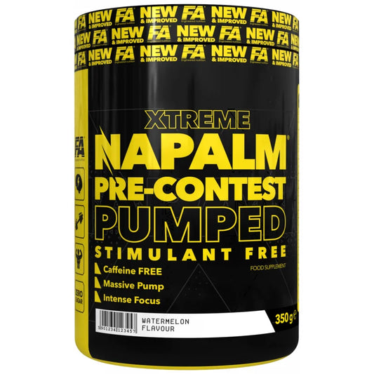 FA Nutrition Napalm PreContest Pumped Stimfree PROBEN 10x17,5g - SHOPOUTLET24. Der Protein und Supplement Dealer