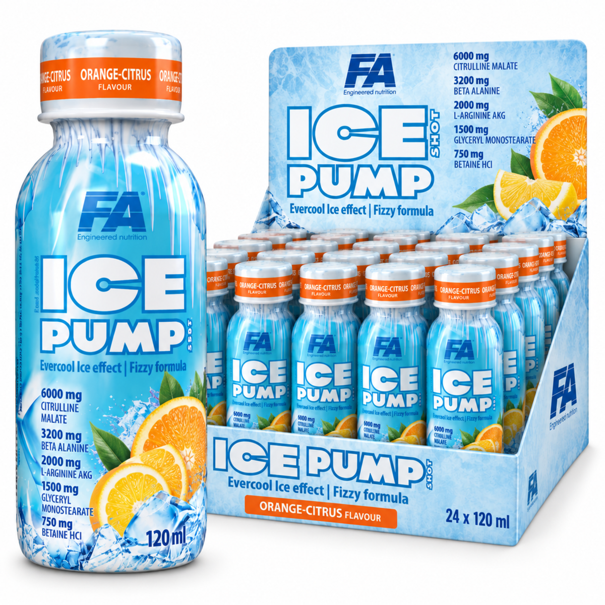 FA Nutrition ICE Pump Shot - 24 x 120ml
