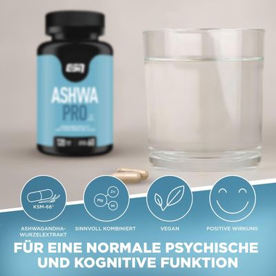 ESN Ashwa Pro 120 Kapseln - SHOPOUTLET24. Der Protein und Supplement Dealer