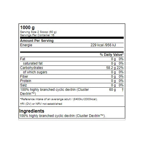 GN Cluster Dextrin - 1000g Beutel - SHOPOUTLET24. Der Protein und Supplement Dealer
