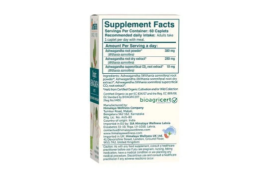 Himalaya Organic Ashwagandha - 60 caps - SHOPOUTLET24. Der Protein und Supplement Dealer