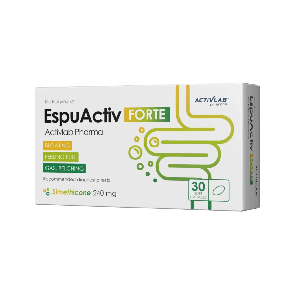 Activlab Pharma EspuActiv FORTE  Simeticon 240mg - 30 Softgel-Kapseln