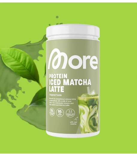 More Nutrition Protein Iced MATCHA LATTE 500g Dose - SHOPOUTLET24. Der Protein und Supplement Dealer