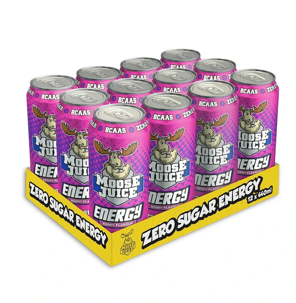 Muscle Moose Juice Energy Drink Zero Sugar - (12x440ml) - SHOPOUTLET24. Der Protein und Supplement Dealer