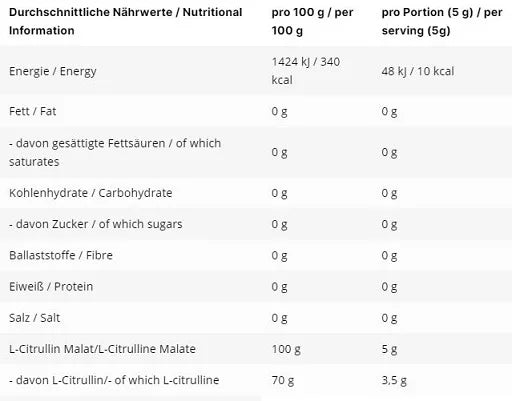 INLEAD L-Citrullin Malat 2:1 500g - SHOPOUTLET24. Der Protein und Supplement Dealer