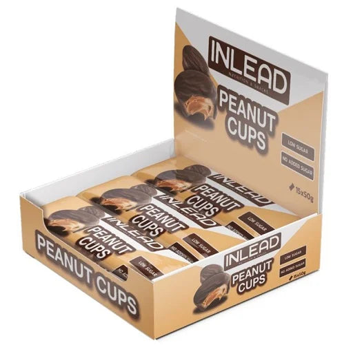 INLEAD Peanut Cups - Karton 15 x 50g - SHOPOUTLET24. Der Protein und Supplement Dealer
