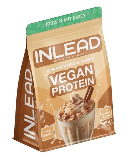 INLEAD Vegan Protein 500g Caramel Popcorn - SHOPOUTLET24. Der Protein und Supplement Dealer