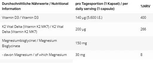 INLEAD Vitamin D3  K2  Magnesium 120 Kapseln