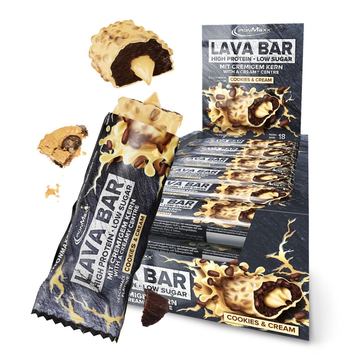Ironmaxx Lava Bar 18x40g - SHOPOUTLET24. Der Protein und Supplement Dealer