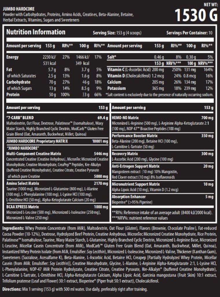 Scitec Jumbo Hardcore 5355g